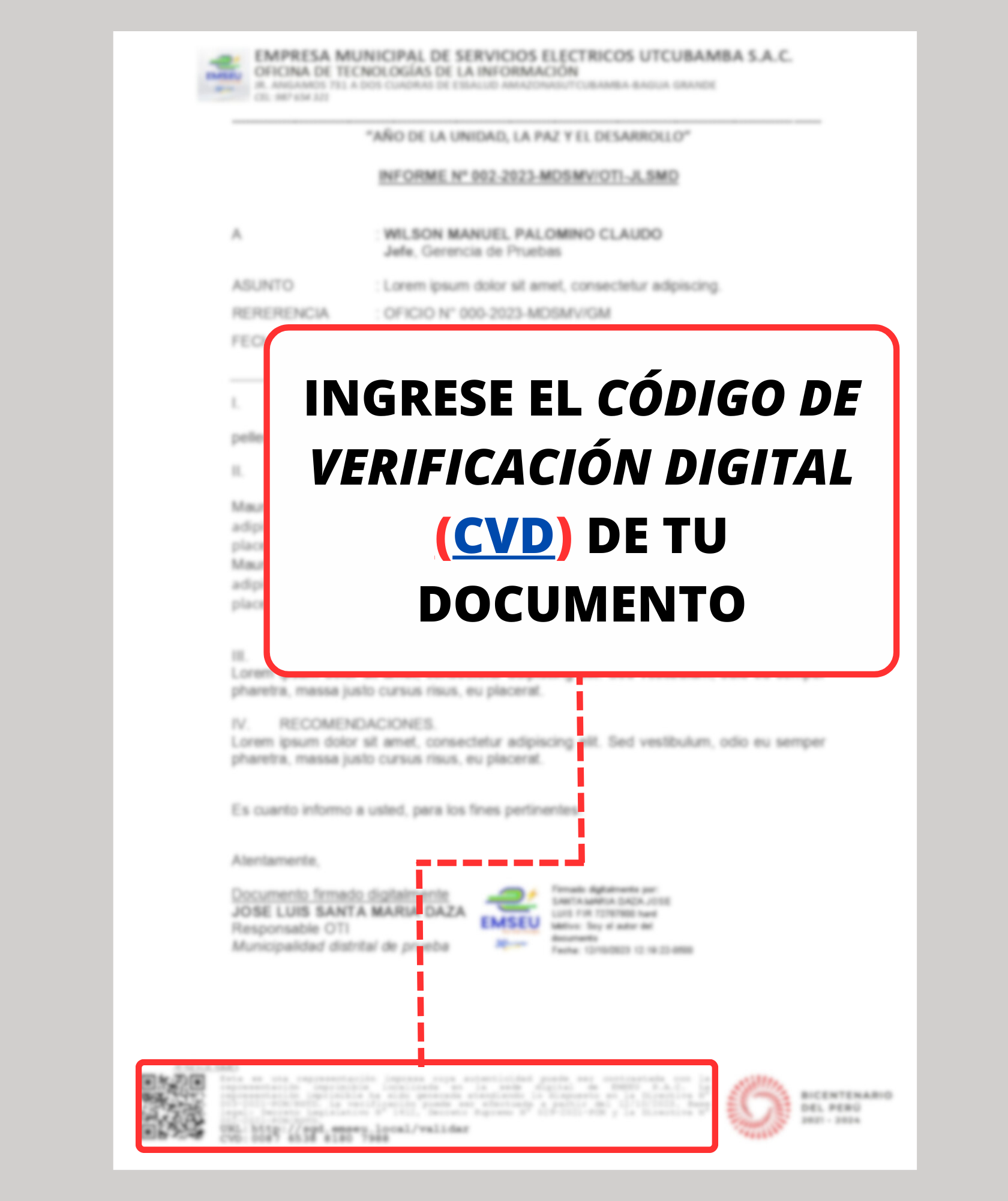 Guía de código de verificación digital
